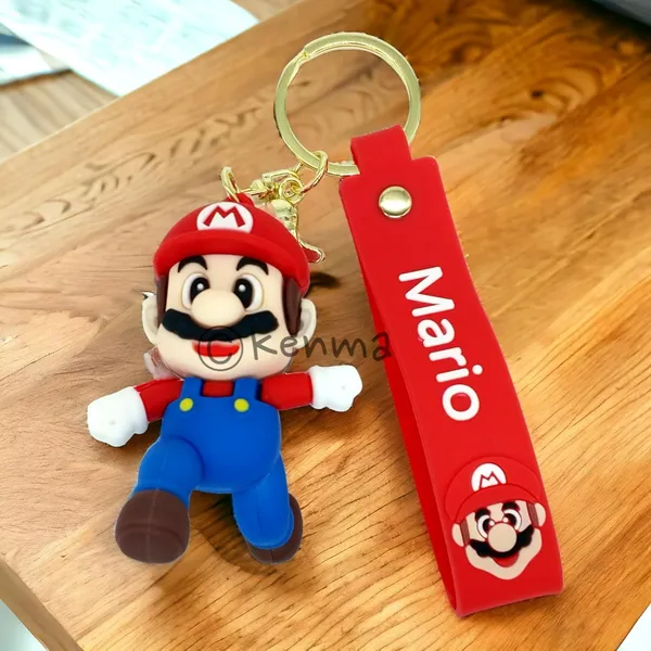 __Cute_Red_Mario_Running_3D_Lanyard_Keychain_With_Charms_For_Keys,Bags_&_Birthday_Return_Gifts_For_Girls_Boys_Keyrings