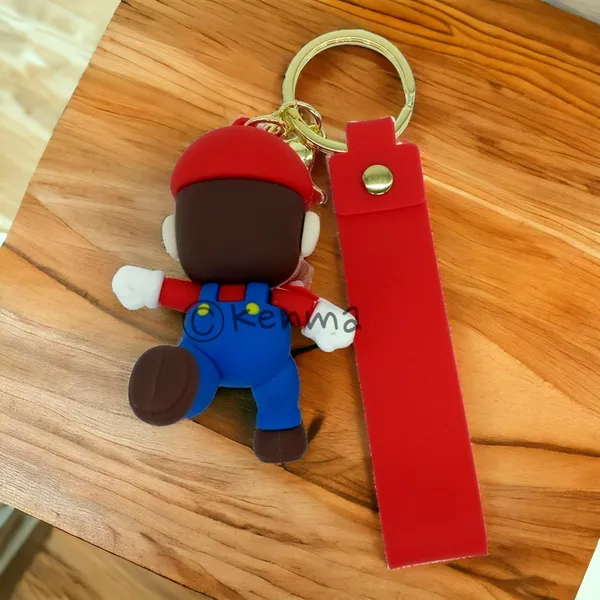 __Cute_Red_Mario_Running_3D_Lanyard_Keychain_With_Charms_For_Keys,Bags_&_Birthday_Return_Gifts_For_Girls_Boys_Keyrings