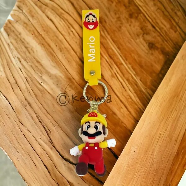 __Cute_Yellow_Mario_Running_3D_Lanyard_Keychain_With_Charms_For_Keys,Bags_&_Birthday_Return_Gifts_For_Girls_Boys_Keyrings
