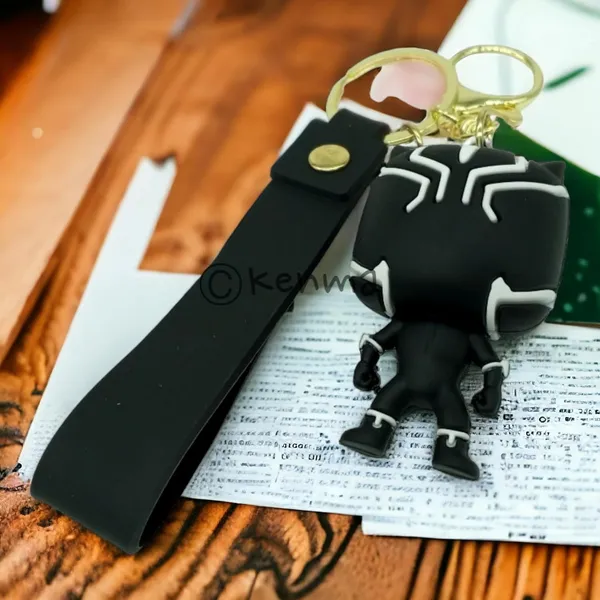 Black_Panther_Cute_3D_Lanyard_Rubber_Keychain_Lanyard_Charm_Keyring