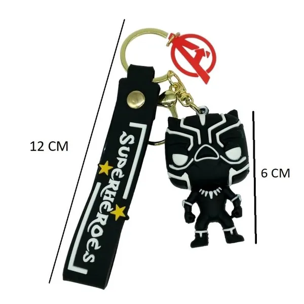 Black_Panther_Cute_3D_Lanyard_Rubber_Keychain_Lanyard_Charm_Keyring