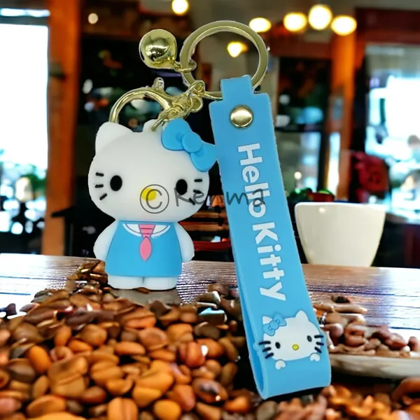 Cute_3D_Hello_Kitty_Blue_With_Pink_Tie_Lanyard_Rubber_Keychain_Lanyard_Charm_Keyring