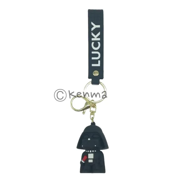 Cute_3D_Black_Darth_Vader_Lanyard_Rubber_Keychain_Lanyard_Charm_Keyring