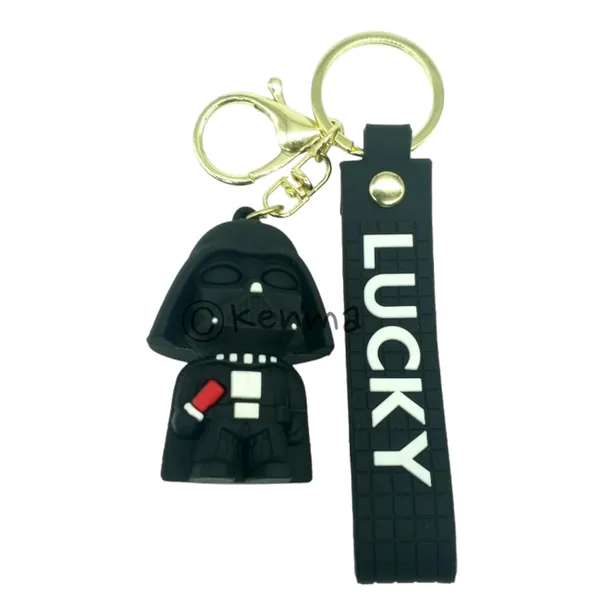 Cute_3D_Black_Darth_Vader_Lanyard_Rubber_Keychain_Lanyard_Charm_Keyring