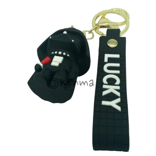 Cute_3D_Black_Darth_Vader_Lanyard_Rubber_Keychain_Lanyard_Charm_Keyring