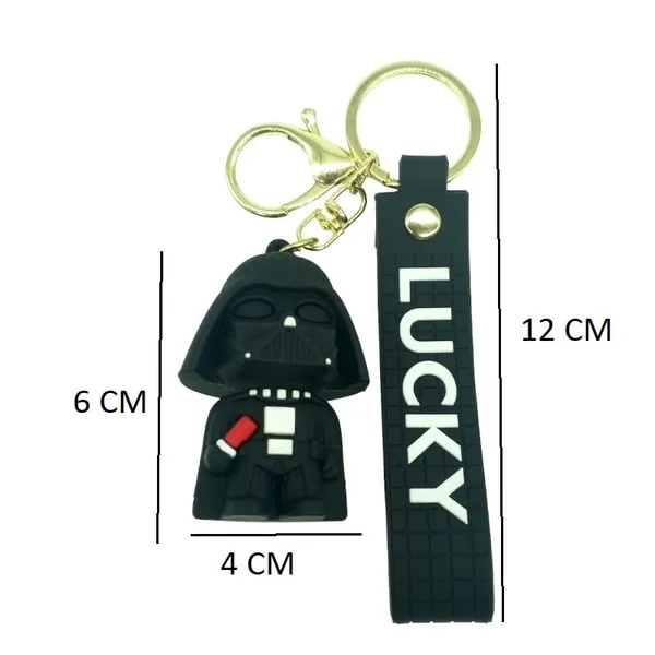 Cute_3D_Black_Darth_Vader_Lanyard_Rubber_Keychain_Lanyard_Charm_Keyring