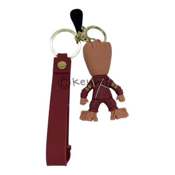 Cute_3D_Brown_Standing_Groot_Lanyard_Rubber_Keychain_Lanyard_Charm_Keyring
