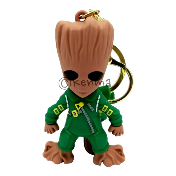 Cute_3D_Green_Standing_Groot_Lanyard_Rubber_Keychain_Lanyard_Charm