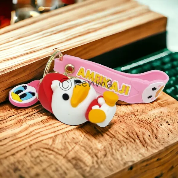 Cute_3D_Huey_Duck_From_Duck_Tails_Lanyard_Rubber_Keychain_Lanyard_Charm