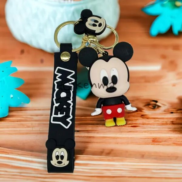 Cute_3D_Mickey_Mouse_Cute_3D_Lanyard_Rubber_Keychain_Lanyard_Charm_Keyring