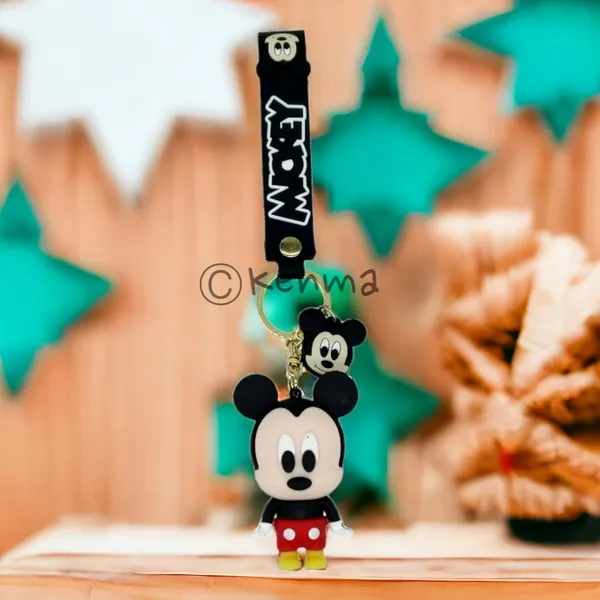Cute_3D_Mickey_Mouse_Cute_3D_Lanyard_Rubber_Keychain_Lanyard_Charm_Keyring