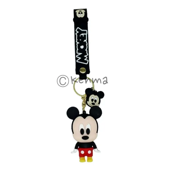Cute_3D_Mickey_Mouse_Cute_3D_Lanyard_Rubber_Keychain_Lanyard_Charm_Keyring