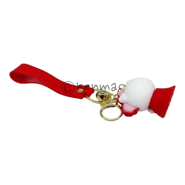 Cute_3D_Red_Hello_Kitty_Sitting_Lanyard_Rubber_Keychain_Lanyard_Charm_Keyring