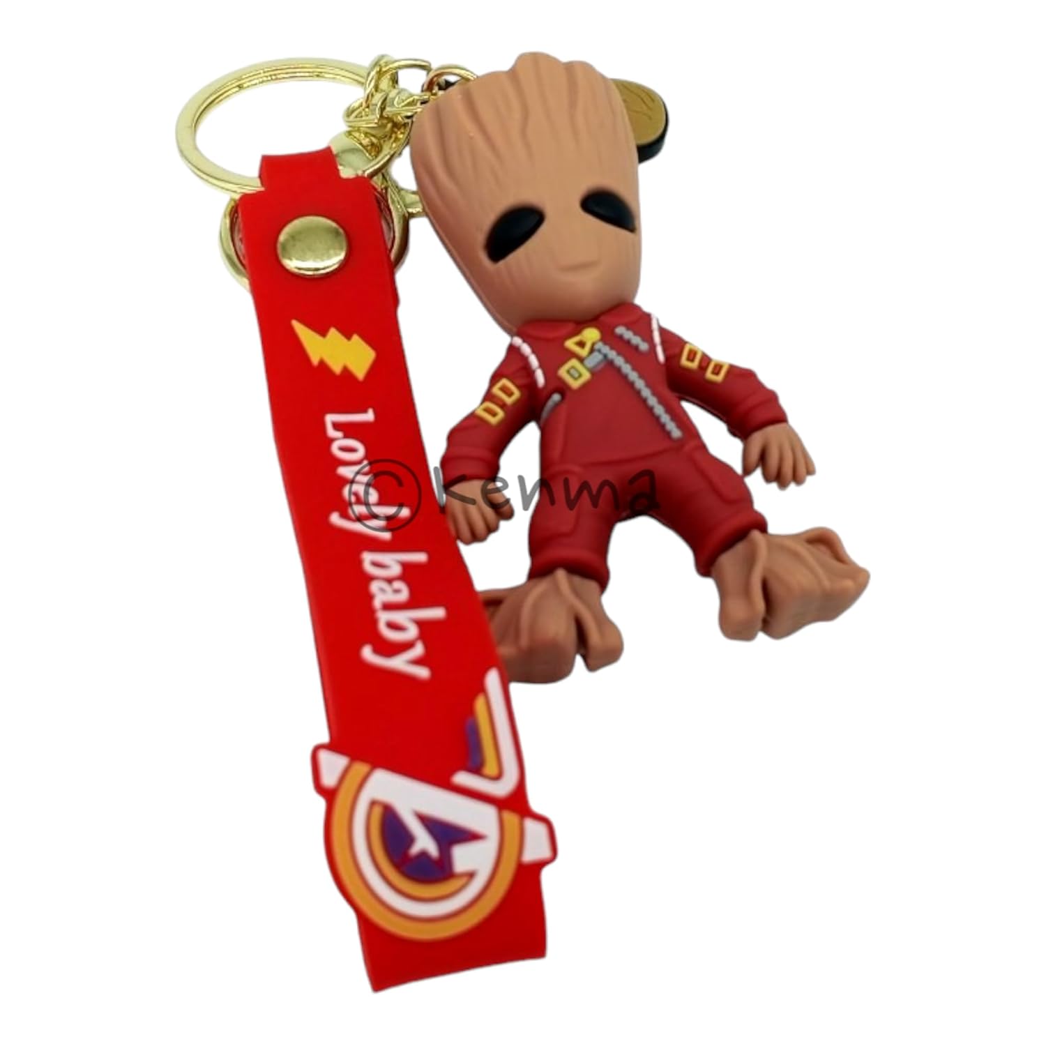 Cute_3D_Red_Standing_Groot_Lanyard_Rubber_Keychain_Lanyard_Charm_Keyring