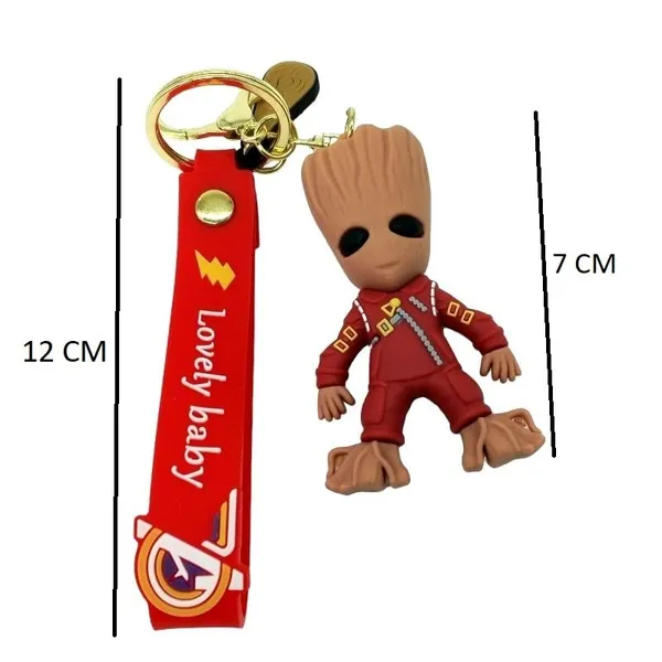 Cute_3D_Red_Standing_Groot_Lanyard_Rubber_Keychain_Lanyard_Charm_Keyring