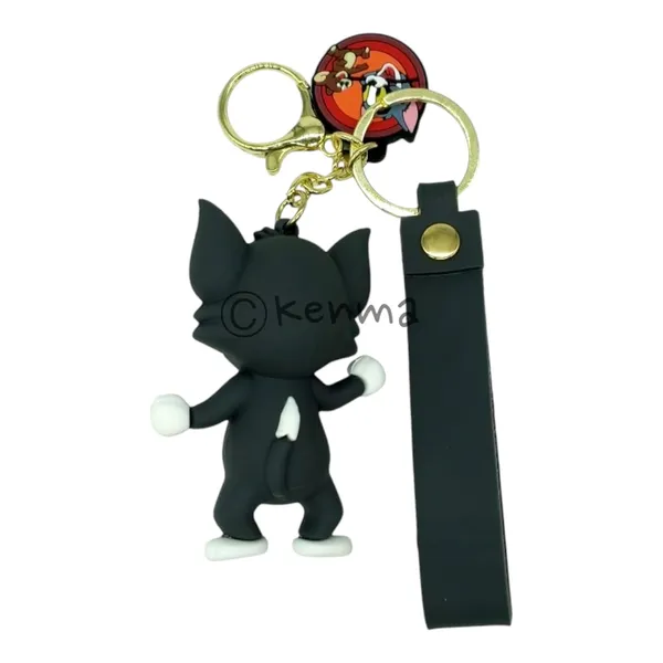 Cute_3D_Standing_Smiley_Tom_Lanyard_Rubber_Keychain_Lanyard_Charm_Keyring