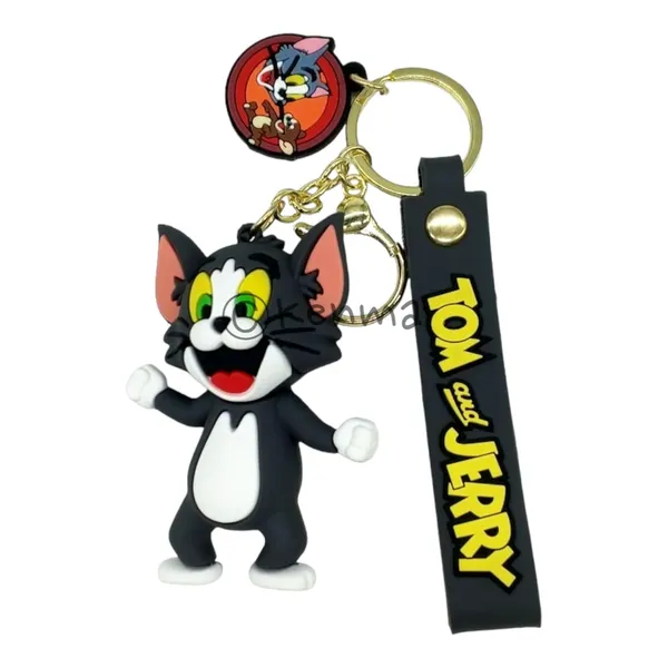 Cute_3D_Standing_Smiley_Tom_Lanyard_Rubber_Keychain_Lanyard_Charm_Keyring