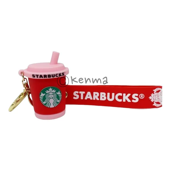 Cute_3D_Star_Red_Cup_Lanyard_Rubber_Keychain_Lanyard_Charm_Keyring