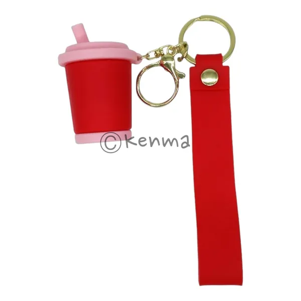 Cute_3D_Star_Red_Cup_Lanyard_Rubber_Keychain_Lanyard_Charm_Keyring