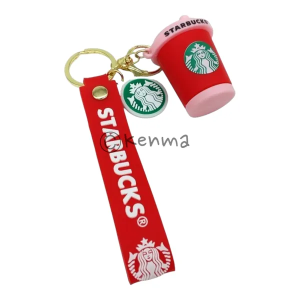 Cute_3D_Star_Red_Cup_Lanyard_Rubber_Keychain_Lanyard_Charm_Keyring