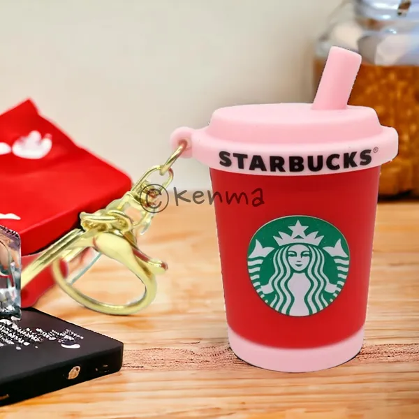 Cute_3D_Star_Red_Cup_Lanyard_Rubber_Keychain_Lanyard_Charm_Keyring