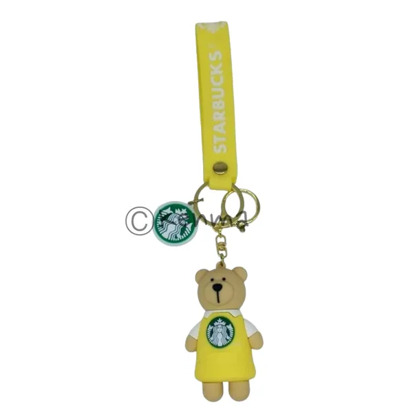 Cute_3D_Star_Yellow_Bear_Lanyard_Rubber_Keychain_Lanyard_Charm