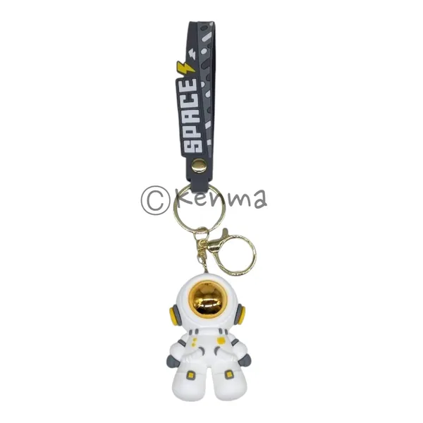 Cute_3D_White_&_Grey_Astronaut_Lanyard_Rubber_Keychain_Lanyard_Charm_Keyring