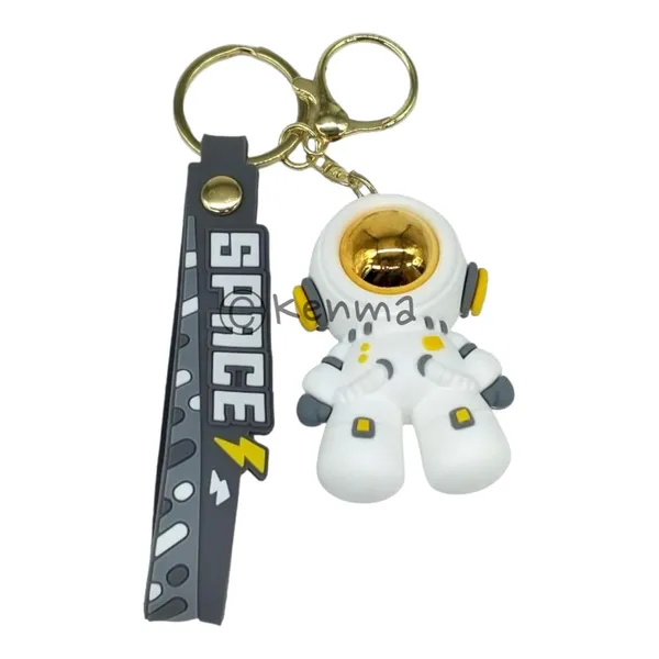 Cute_3D_White_&_Grey_Astronaut_Lanyard_Rubber_Keychain_Lanyard_Charm_Keyring