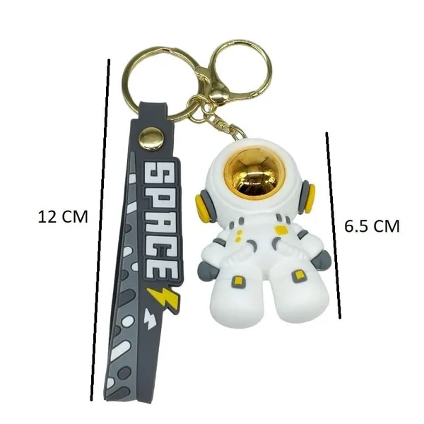 Cute_3D_White_&_Grey_Astronaut_Lanyard_Rubber_Keychain_Lanyard_Charm_Keyring