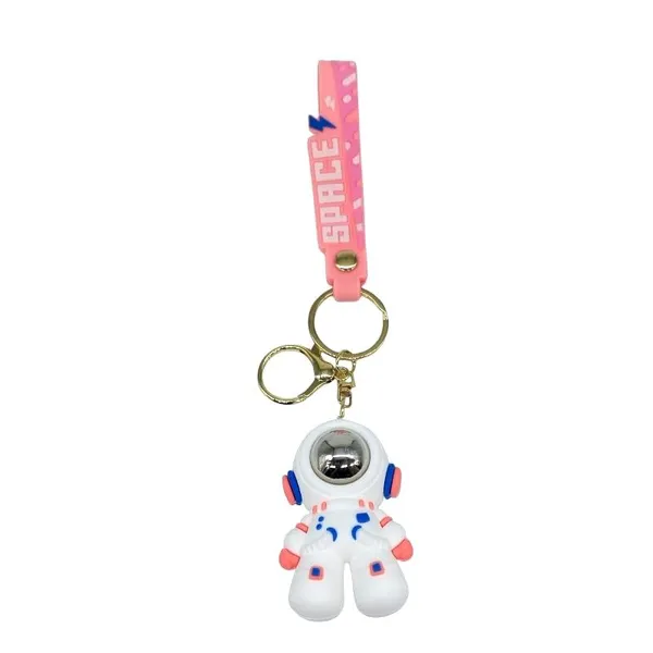 Cute_3D_White_&_Pink_Astronaut_Lanyard_Rubber_Keychain_Lanyard_Charm_Keyring
