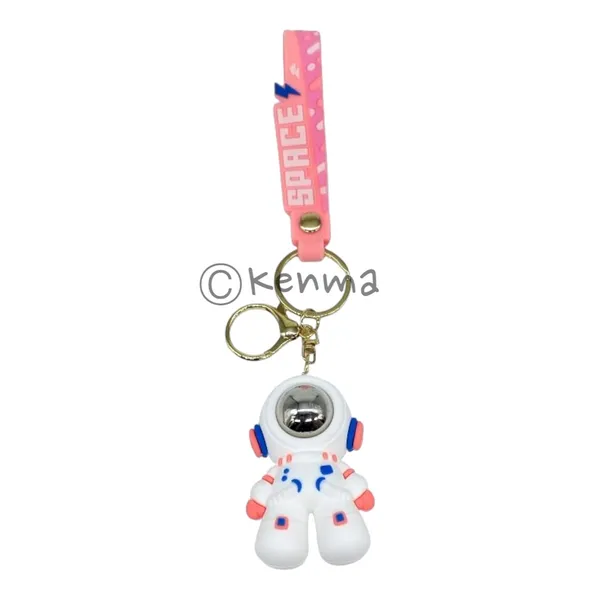 Cute_3D_White_&_Pink_Astronaut_Lanyard_Rubber_Keychain_Lanyard_Charm_Keyring