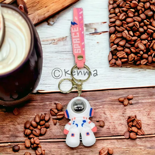 Cute_3D_White_&_Pink_Astronaut_Lanyard_Rubber_Keychain_Lanyard_Charm_Keyring