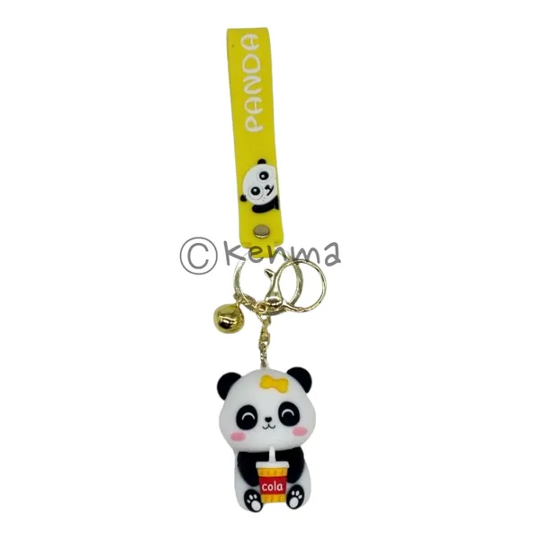 Cute_3D_Yellow_Sitting_Drink_Juice_Lanyard_Rubber_Keychain_Lanyard_Charm_Keyring
