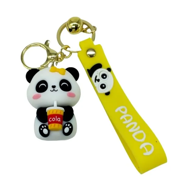 Cute_3D_Yellow_Sitting_Drink_Juice_Lanyard_Rubber_Keychain_Lanyard_Charm_Keyring