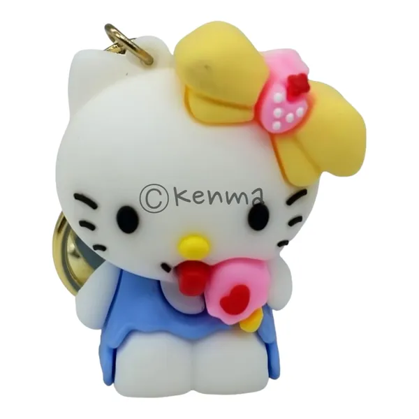 Cute_Hello_Kitty_3D_Sitting_Blue_Lanyard_Rubber_Keychain_Lanyard_Charm_Keyring