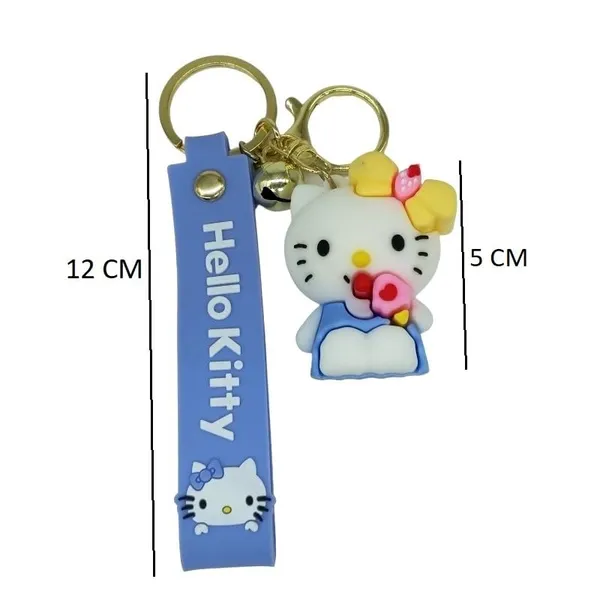 Cute_Hello_Kitty_3D_Sitting_Blue_Lanyard_Rubber_Keychain_Lanyard_Charm_Keyring