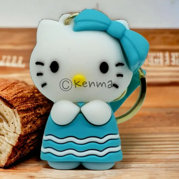 Cute_Hello_Kitty_Light_Blue_With_Beautiful_Blue_Bow_Lanyard_Rubber_Keychain_Lanyard_Charm_Keyring