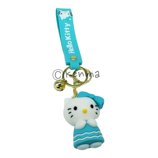 Cute_Hello_Kitty_Light_Blue_With_Beautiful_Blue_Bow_Lanyard_Rubber_Keychain_Lanyard_Charm_Keyring