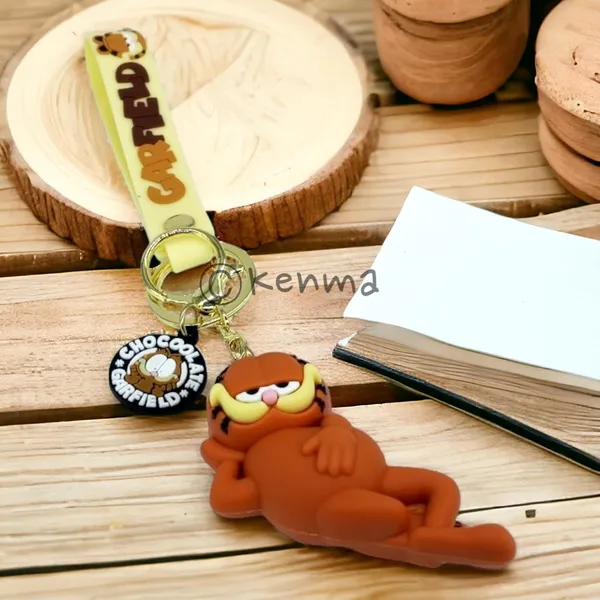 Cute_Mubco_Garfield_Sleeping_3D_Keychain_Lanyard_Charm_Keyring