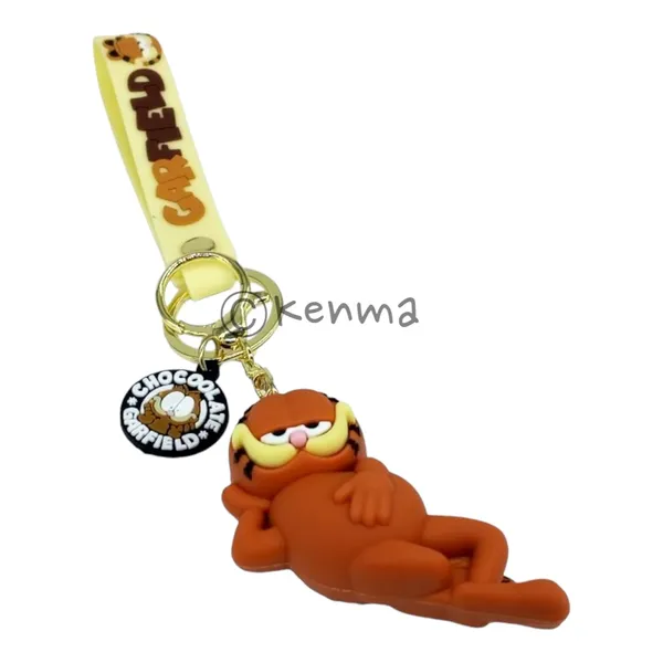 Cute_Mubco_Garfield_Sleeping_3D_Keychain_Lanyard_Charm_Keyring