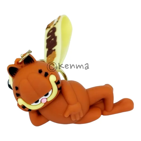 Cute_Mubco_Garfield_Sleeping_3D_Keychain_Lanyard_Charm_Keyring