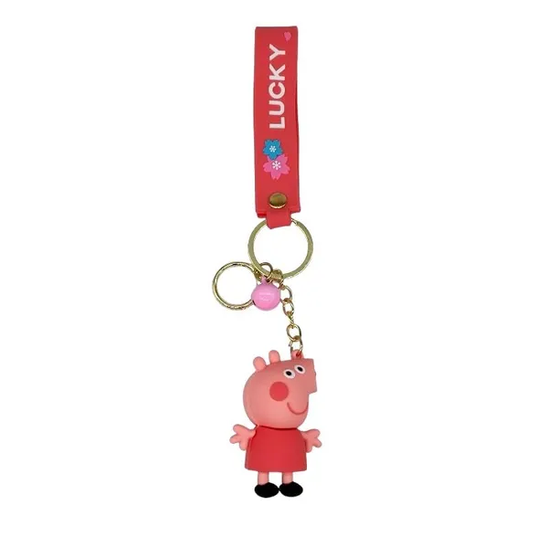 Cute_Pig_Red_3D_Standing_Keychain_Lanyard_Charm_Keyring