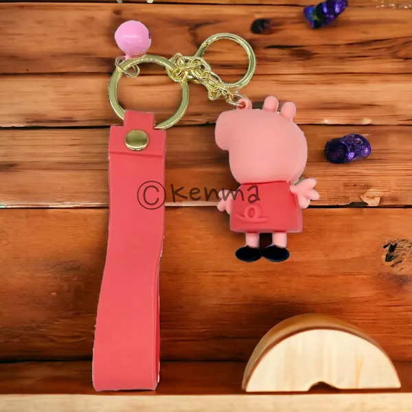 Cute_Pig_Red_3D_Standing_Keychain_Lanyard_Charm_Keyring