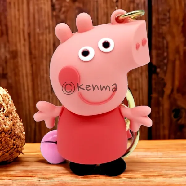 Cute_Pig_Red_3D_Standing_Keychain_Lanyard_Charm_Keyring
