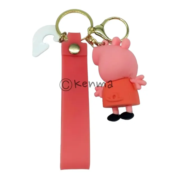 Cute_Pig_Red_3D_Standing_Keychain_Lanyard_Charm_Keyring
