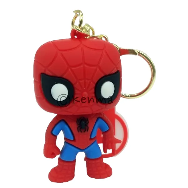 Cute_Red_Spiderman_2D_Lanyard_Rubber_Keychain_Lanyard_Charm_Keyring