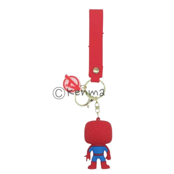 Cute_Red_Spiderman_2D_Lanyard_Rubber_Keychain_Lanyard_Charm_Keyring