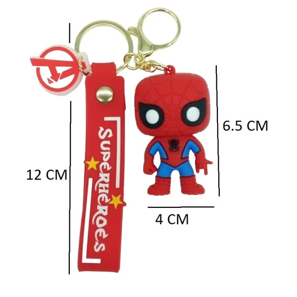 Cute_Red_Spiderman_2D_Lanyard_Rubber_Keychain_Lanyard_Charm_Keyring