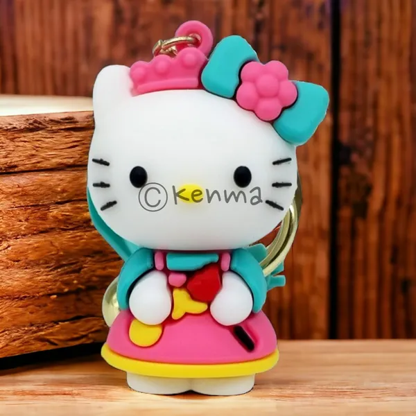 Cute_Sky_Blue_With_Pink_Crown_3D_Hello_Kitty_Lanyard_Rubber_Keychain_Lanyard_Charm