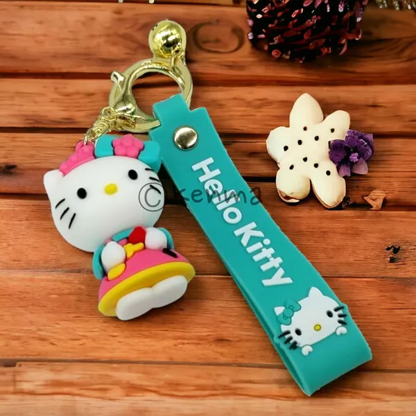 Cute_Sky_Blue_With_Pink_Crown_3D_Hello_Kitty_Lanyard_Rubber_Keychain_Lanyard_Charm